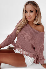 Load image into Gallery viewer, Fringe Detail Long Sleeve Sweater