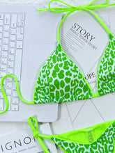 Load image into Gallery viewer, Leopard Print Halter Neck Tie Side Bikini Set