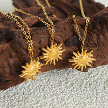Load image into Gallery viewer, Titanium Steel Sun Shape Pendant Necklace