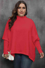 Load image into Gallery viewer, Mock Neck Raglan Sleeve Slit Sweater