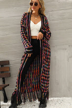 Load image into Gallery viewer, CUFF IT Multicolored Fringe Cardigan