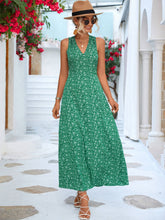Load image into Gallery viewer, Printed Open Back Sleeveless Maxi Dress