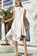 Load image into Gallery viewer, Round Neck Sleeveless Ruffle Hem Dress