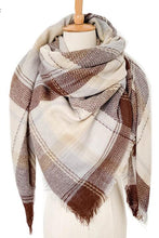 Load image into Gallery viewer, Plaid Imitation Cashmere Scarf