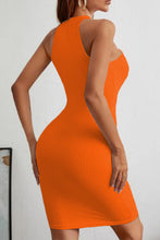 Load image into Gallery viewer, Lace-Up Sleeveless Pencil Dress
