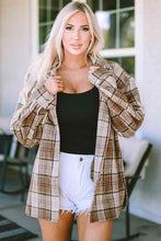 Load image into Gallery viewer, Plaid Dropped Shoulder Shirt Jacket