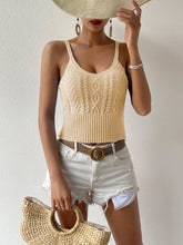 Load image into Gallery viewer, Scoop Neck Mixed Knit Cami