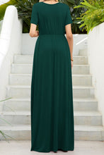 Load image into Gallery viewer, Round Neck Maxi Tee Dress with Pockets