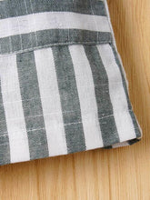 Load image into Gallery viewer, Striped Sleeveless Drawstring Romper