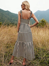 Load image into Gallery viewer, Striped Smocked Tiered Cami Dress