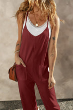 Load image into Gallery viewer, Pocketed Spaghetti Strap Wide Leg Jumpsuit
