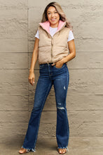 Load image into Gallery viewer, Zip-Up Drawstring Puffer Vest