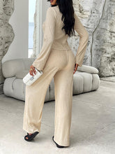 Load image into Gallery viewer, Texture Button Up Shirt and Pants Set