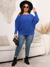 Load image into Gallery viewer, Full Size Boat Neck Batwing Sleeve Sweater
