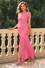 Load image into Gallery viewer, One-Shoulder Ruched Maxi Dress