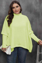 Load image into Gallery viewer, Mock Neck Raglan Sleeve Slit Sweater
