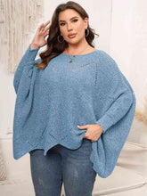Load image into Gallery viewer, Plus Size Round Neck Batwing Sleeve Sweater