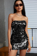 Load image into Gallery viewer, Sequin Strapless Mini Dress