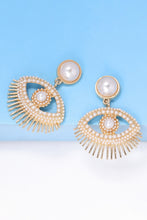 Load image into Gallery viewer, Evil Eye Shape Rhinestone Zinc Alloy Synthetic Dangle Earrings