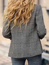 Load image into Gallery viewer, Houndstooth Buttoned Long Sleeve Blazer