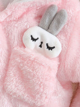 Load image into Gallery viewer, Baby Rabbit Decor Long Sleeve Hooded Snapped Jumpsuit