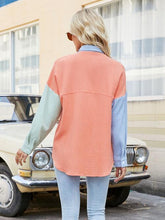 Load image into Gallery viewer, Color Block Button Up Collared Neck Shirt