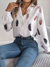 Load image into Gallery viewer, Button Up Printed Collared Neck Shirt