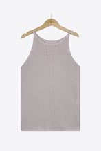 Load image into Gallery viewer, Openwork Grecian Neck Knit Tank Top