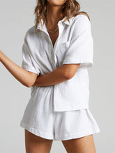 Load image into Gallery viewer, Texture Button Up Shirt and Shorts Set