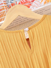 Load image into Gallery viewer, Lace Waistband Embroidery Round Neck Flounce Sleeve Dress