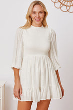 Load image into Gallery viewer, Frill Balloon Sleeve Ruffle Hem Mini Dress