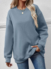 Load image into Gallery viewer, Round Neck Long Sleeve Sweatshirt