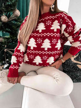 Load image into Gallery viewer, Christmas Tree Round Neck Sweater