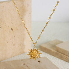 Load image into Gallery viewer, Titanium Steel Sun Shape Pendant Necklace