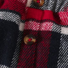 Load image into Gallery viewer, Letter Graphic Ruffle Trim Top and Plaid Skirt