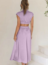 Load image into Gallery viewer, Cutout Mock Neck Sleeveless Dress