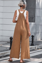 Load image into Gallery viewer, Texture Buttoned Wide Leg Overalls