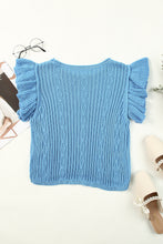 Load image into Gallery viewer, Flutter Sleeve Pompom Detail Knit Top