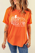 Load image into Gallery viewer, HELLO FALL Pumpkin Graphic T-Shirt