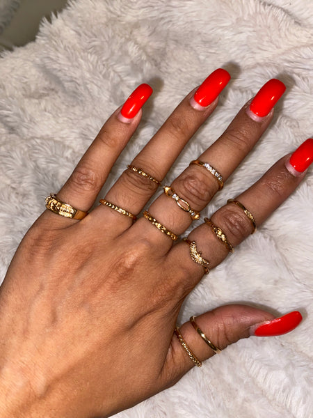 Navajo Dreamer Bohemian Stackable Knuckle Ring Set