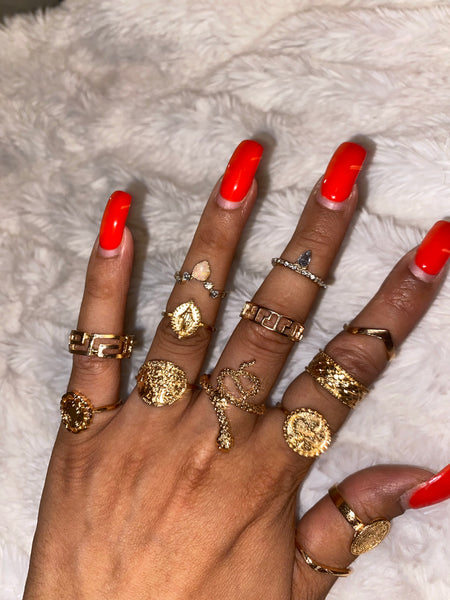 Princess of Persia Bohemian Stackable Knuckle Ring Set