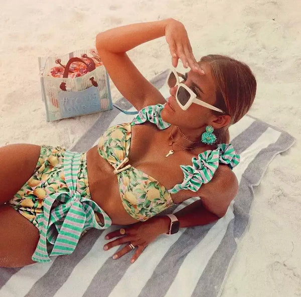 Limoncello Ruffle Sleeve Bikini