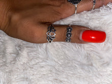 Load image into Gallery viewer, Lotus Flower Bomb Bohemian Stackable Knuckle Ring Set