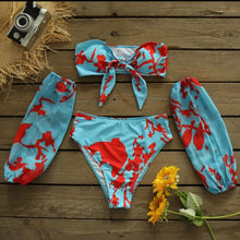 Load image into Gallery viewer, Coral Reef Puff Sleeve Bikini