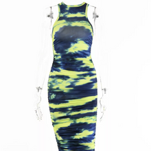 Load image into Gallery viewer, Chantal Tie Dye High Neck Midi Dress