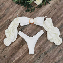 Load image into Gallery viewer, AMRA Rustic Puff Sleeve Bikini
