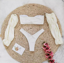 Load image into Gallery viewer, AMRA Rustic Puff Sleeve Bikini